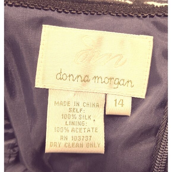 Donna Morgan Twist Detail Sarah Strapless Chiffon Silk Pleated Dress Sweetheart - Picture 13 of 16